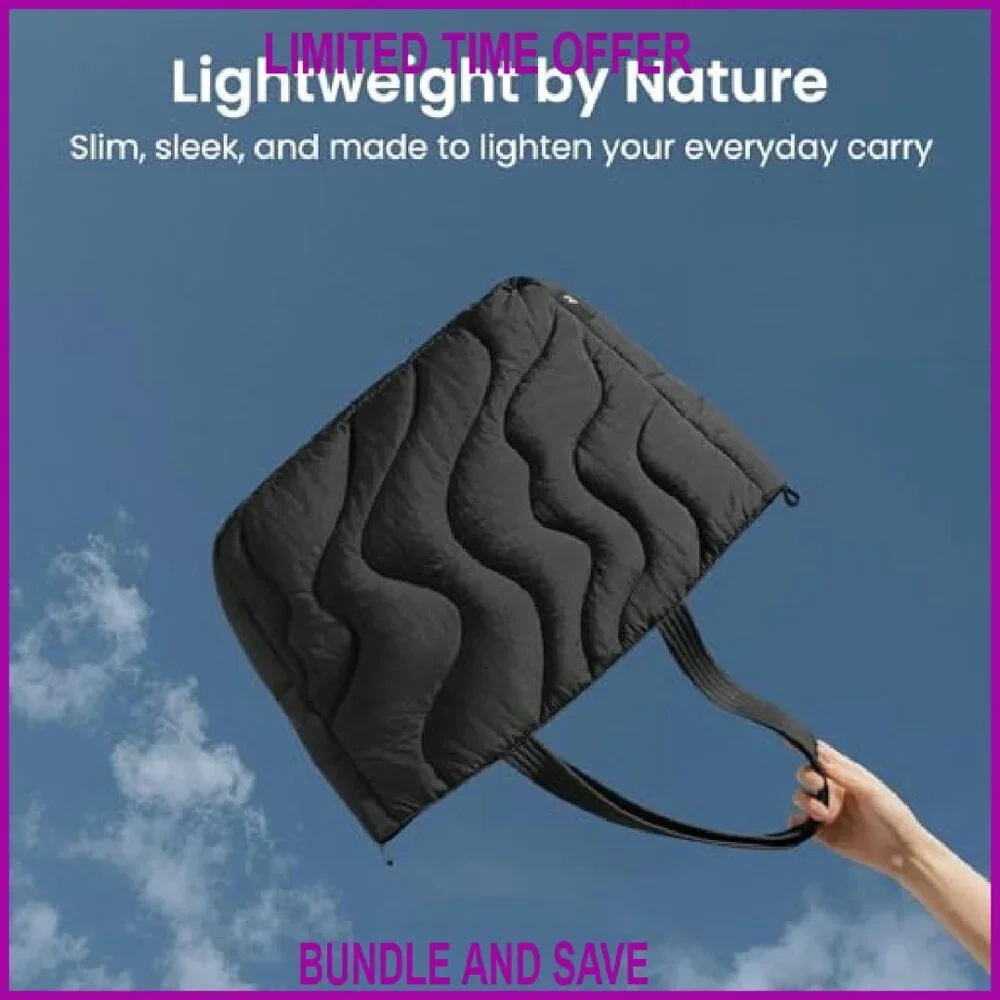 14-inch Puffy Laptop Tote Bag Lightweight Work Tote Padded Compartment